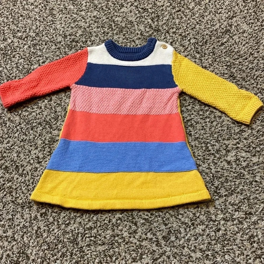 Nutmeg (UK) Knit Color Block Striped Jumper Dress